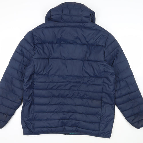 Craghoppers Mens Blue Quilted Jacket Size XL Zip - Logo Zipped Pockets