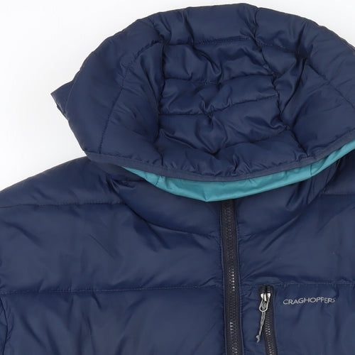 Craghoppers Mens Blue Quilted Jacket Size XL Zip - Logo Zipped Pockets