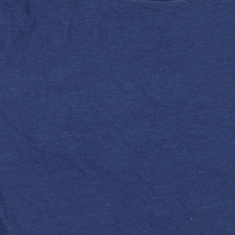Per Una Womens Blue Cotton Basic T-Shirt Size 16 Boat Neck
