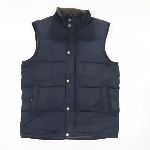 Atlantic Bay Mens Blue Gilet Jacket Size M Zip