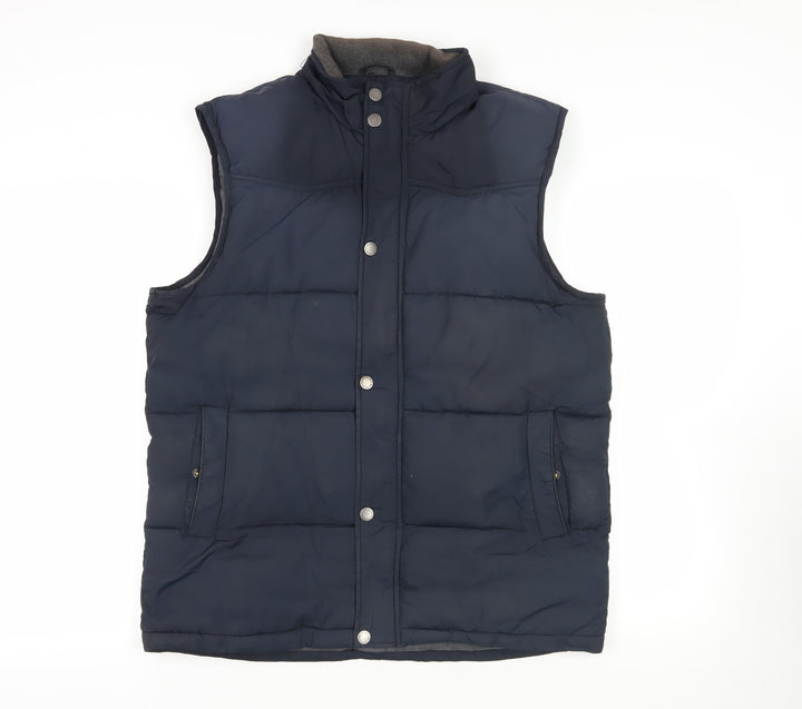 Atlantic Bay Mens Blue Gilet Jacket Size M Zip