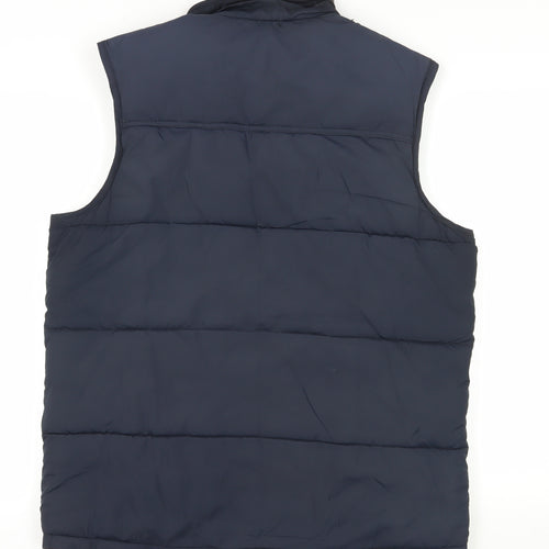 Atlantic Bay Mens Blue Gilet Jacket Size M Zip