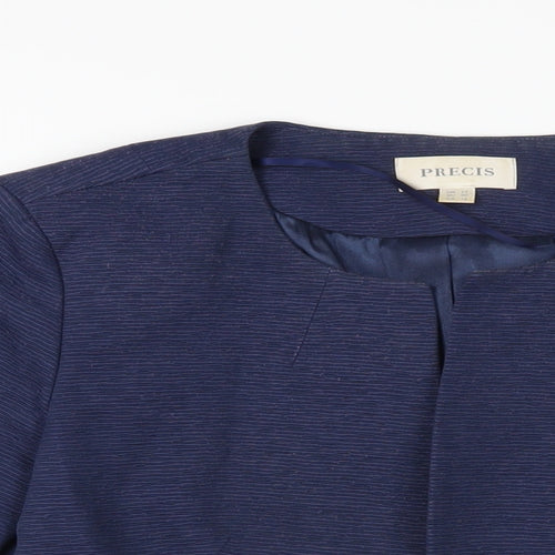 Precis Womens Blue Jacket Blazer Size 14 - Open