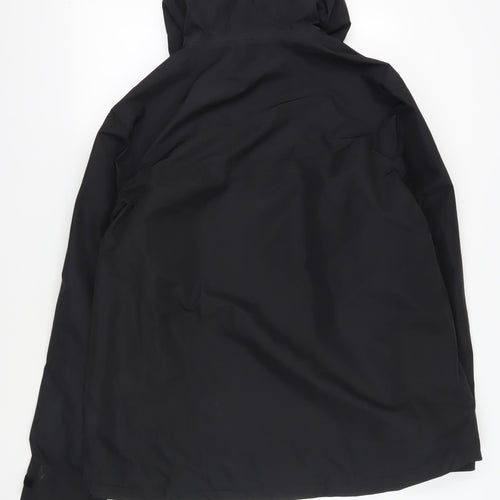 GOODMOVE Mens Black Jacket Size 3XL Zip - Hooded Waterproof Zipped Pockets Technical