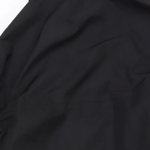 GOODMOVE Mens Black Jacket Size 3XL Zip - Hooded Waterproof Zipped Pockets Technical