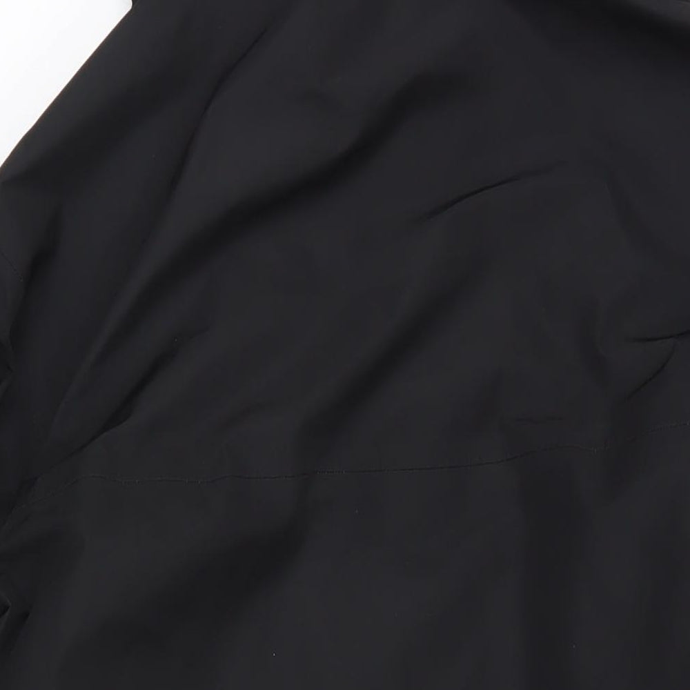 GOODMOVE Mens Black Jacket Size 3XL Zip - Hooded Waterproof Zipped Pockets Technical