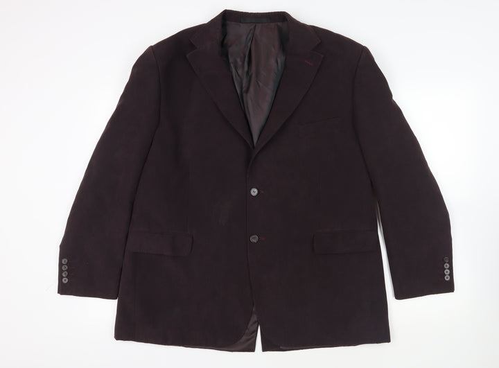 Marks and Spencer Mens Purple Polyester Jacket Blazer Size 46 Regular