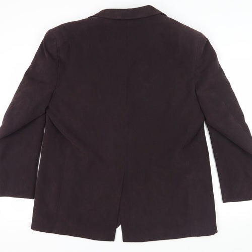 Marks and Spencer Mens Purple Polyester Jacket Blazer Size 46 Regular