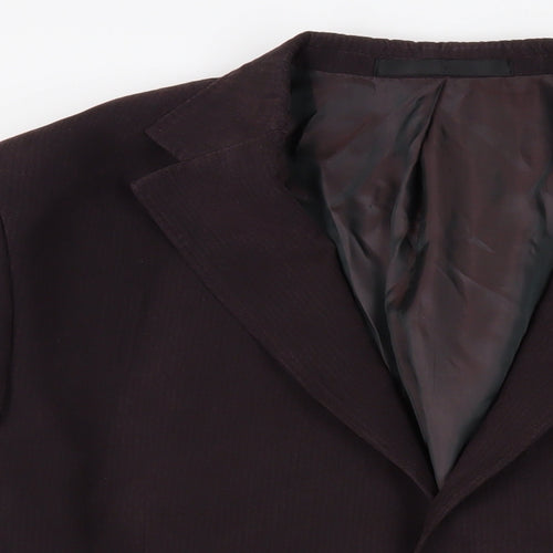 Marks and Spencer Mens Purple Polyester Jacket Blazer Size 46 Regular