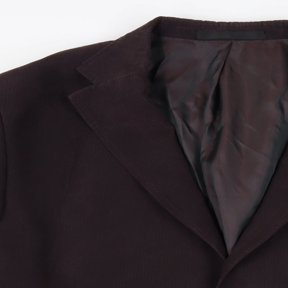 Marks and Spencer Mens Purple Polyester Jacket Blazer Size 46 Regular
