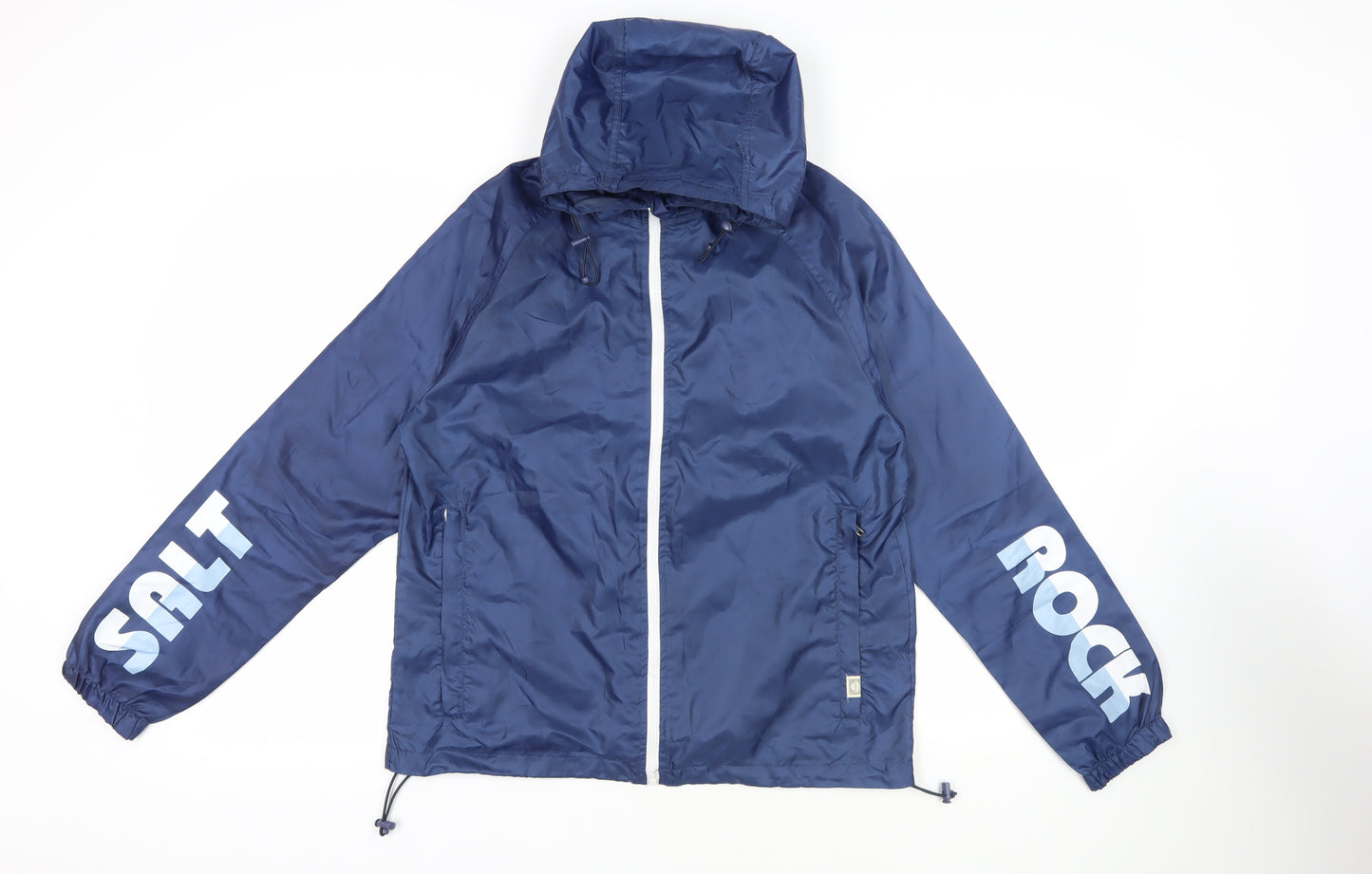 Saltrock Womens Blue Rain Coat Coat Size 10 - Logo Hooded Waterproof Lightweight