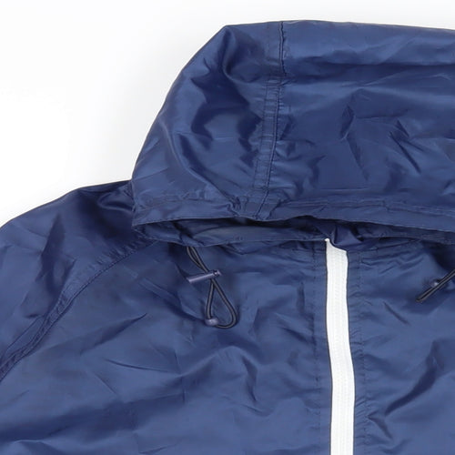Saltrock Womens Blue Rain Coat Coat Size 10 - Logo Hooded Waterproof Lightweight