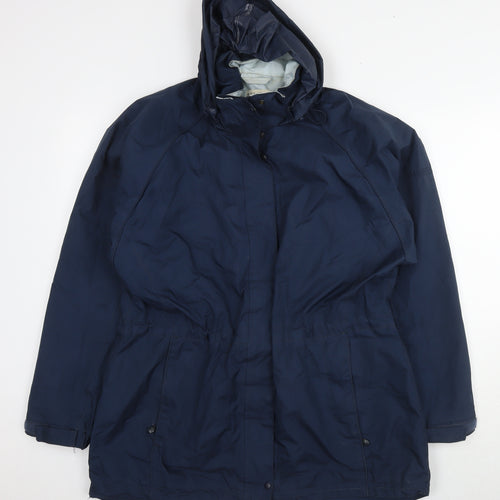 Regatta Womens Blue Rain Coat Jacket Size 14 Zip
