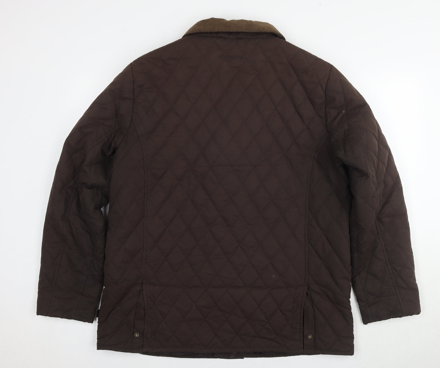 Hawkshead Mens Brown Quilted Coat Size L Zip