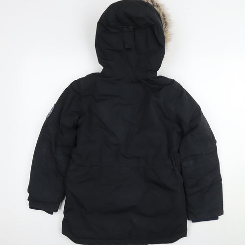 Lands' End Boys Black Jacket Size 8-9 Years Zip