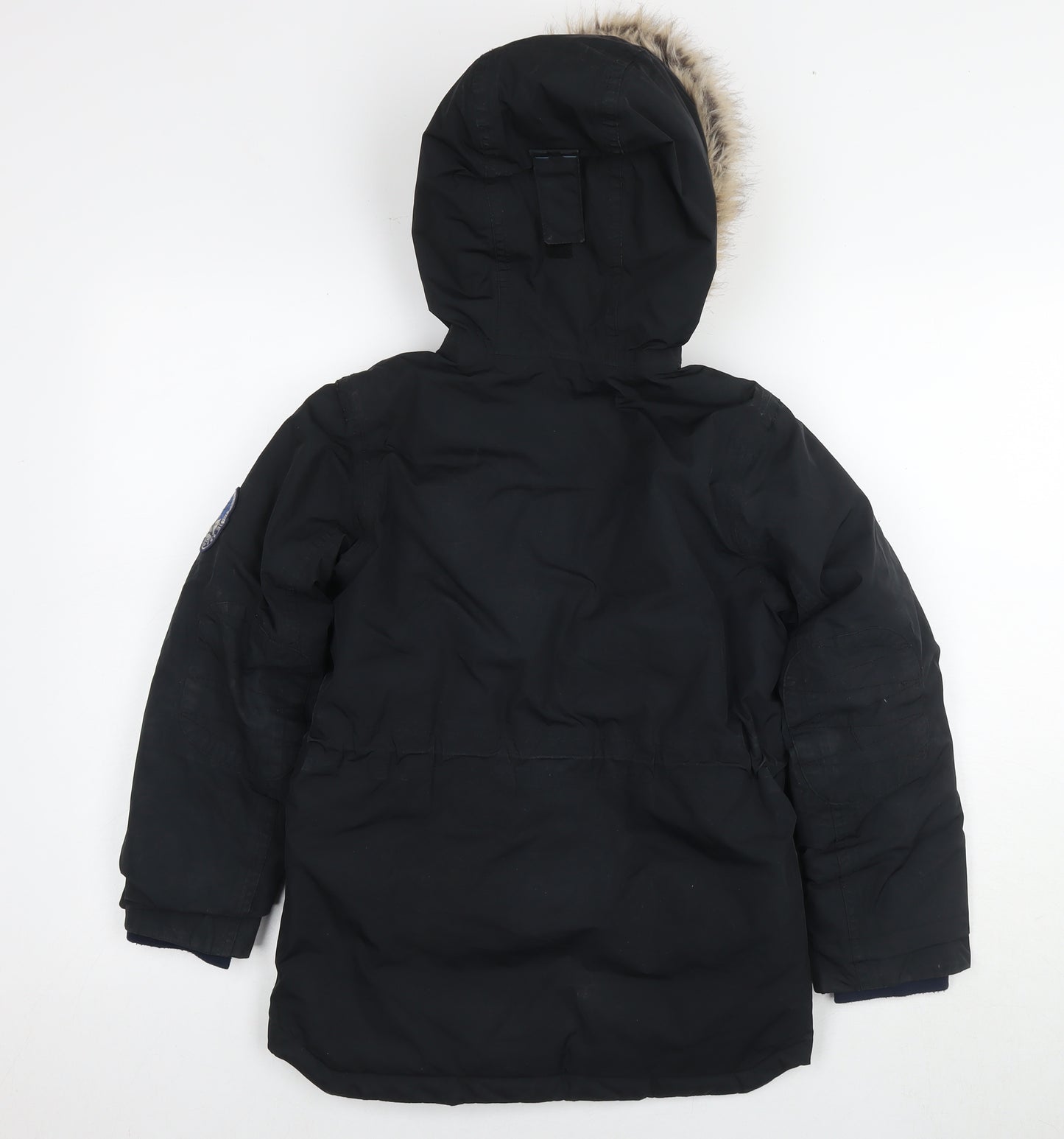 Lands' End Boys Black Jacket Size 8-9 Years Zip