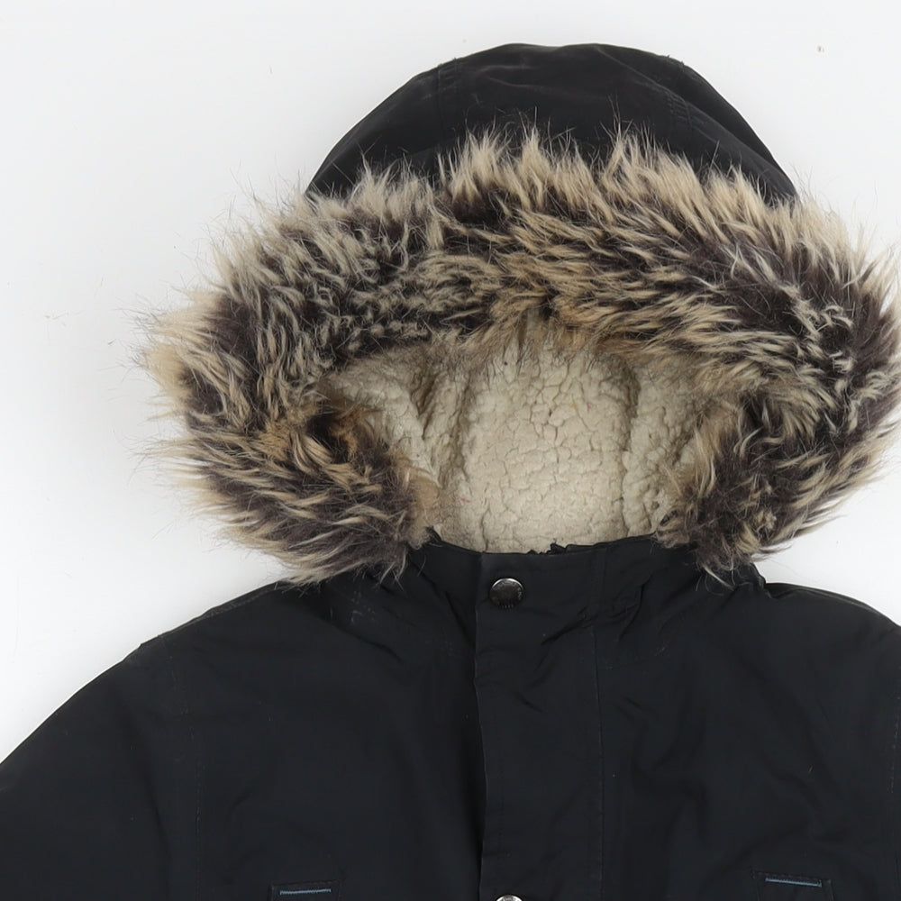 Lands' End Boys Black Jacket Size 8-9 Years Zip