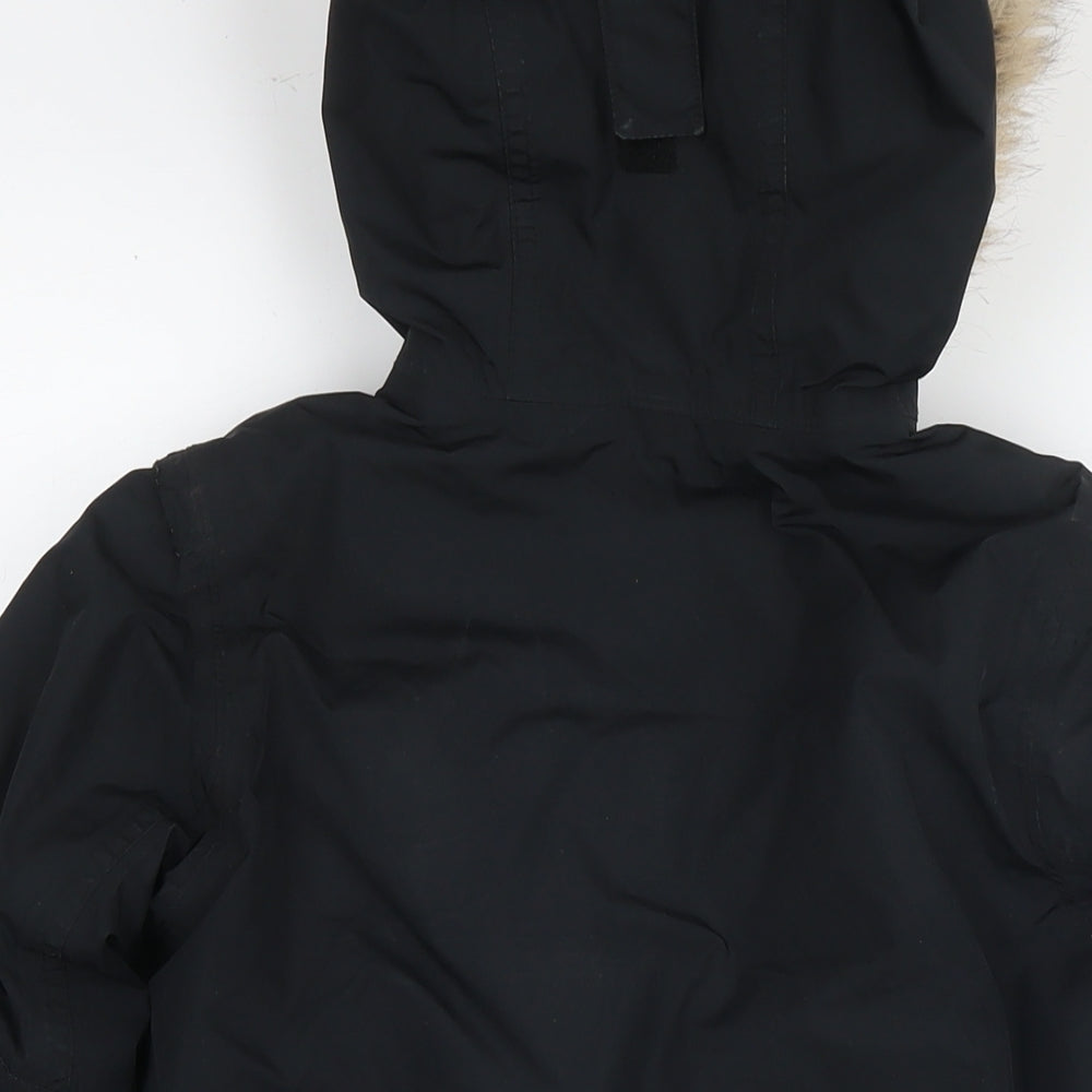 Lands' End Boys Black Jacket Size 8-9 Years Zip