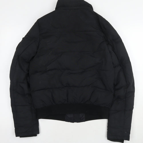 Superdry Womens Black Puffer Jacket Jacket Size 12 Zip