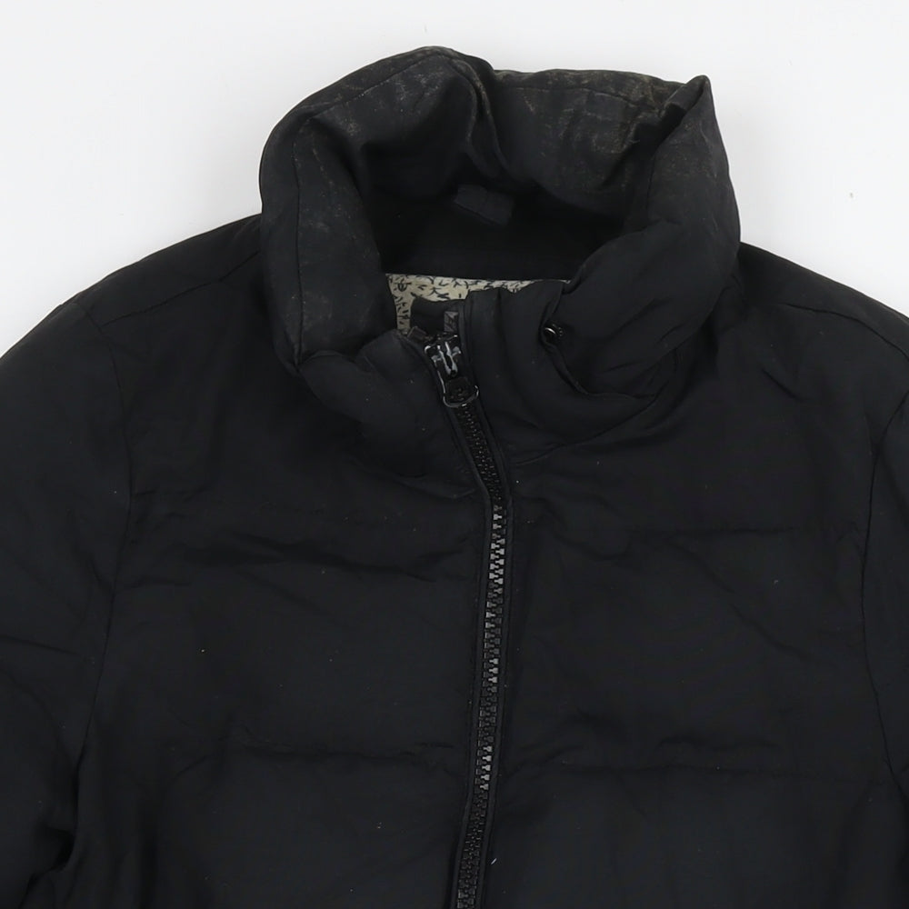 Superdry Womens Black Puffer Jacket Jacket Size 12 Zip