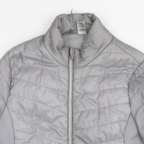 RBX Womens Grey Quilted Jacket Size M Zip