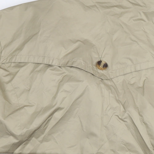 Marina Sport Womens Beige Trench Coat Jacket Size L Button - Label Size 27