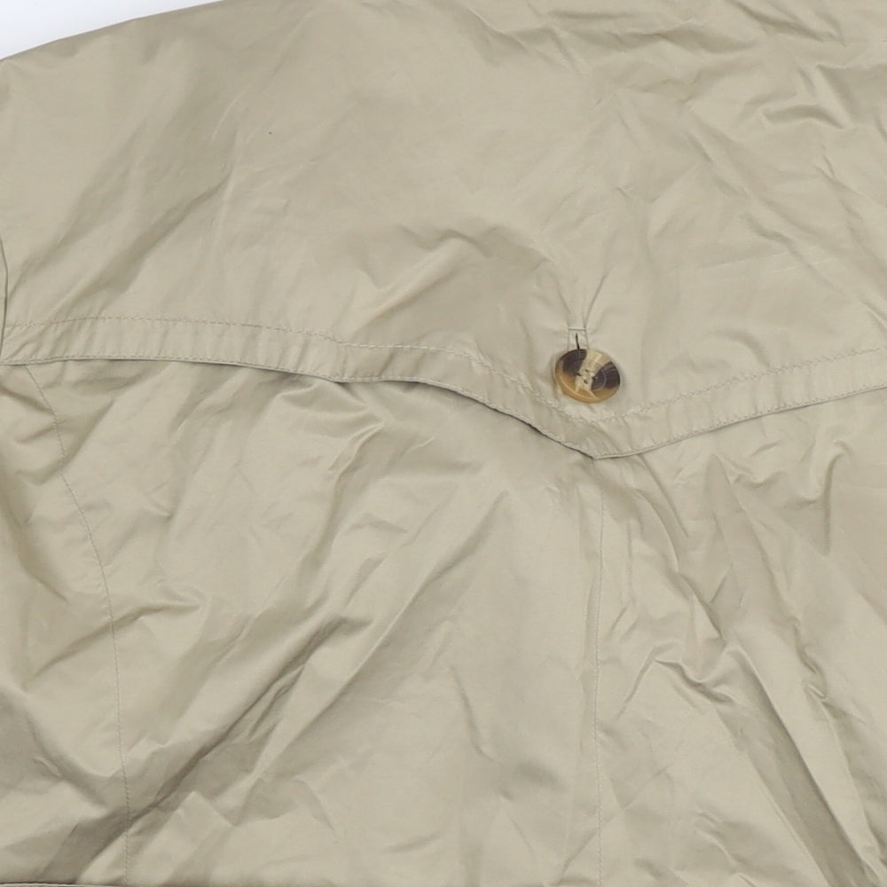 Marina Sport Womens Beige Trench Coat Jacket Size L Button - Label Size 27