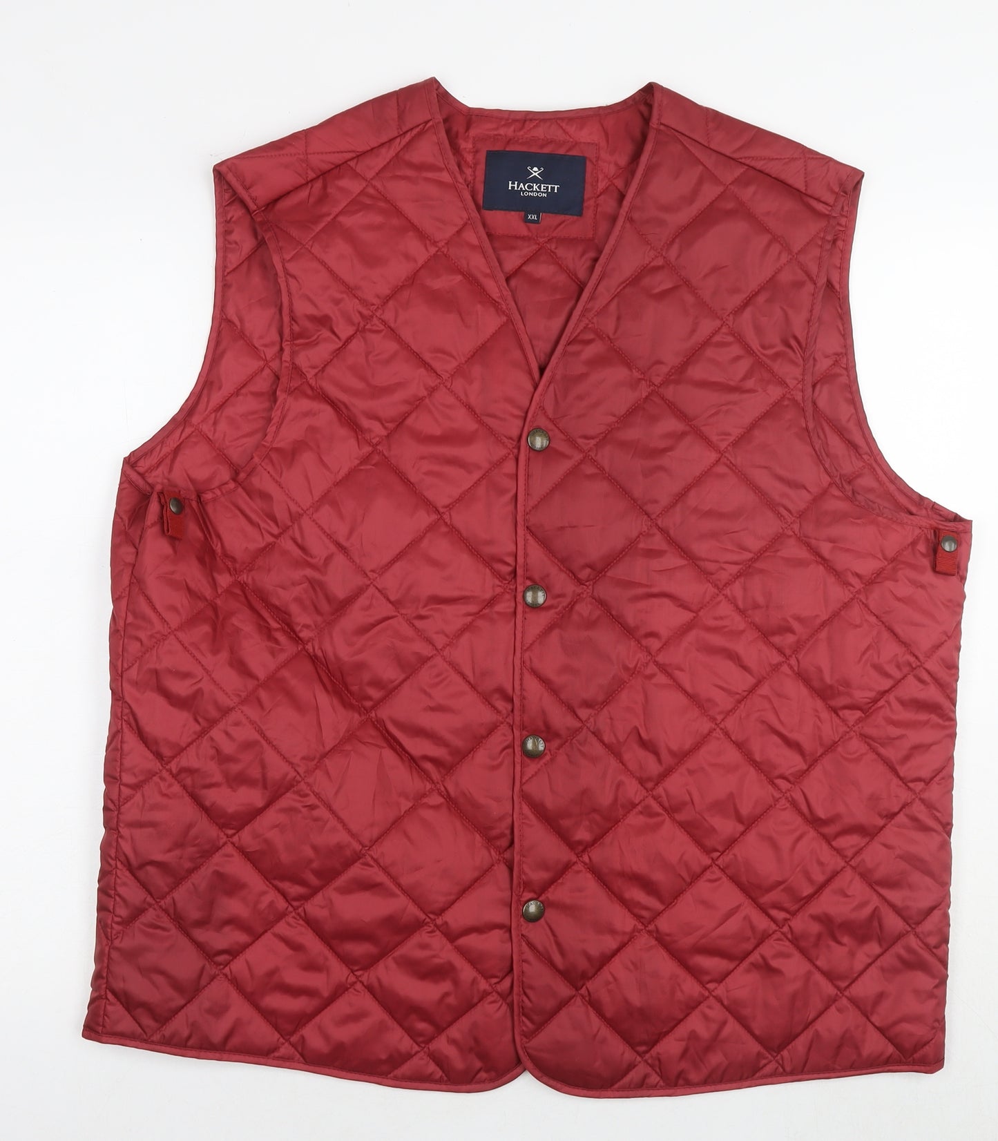 Hackett London Womens Red Gilet Waistcoat Size 2XL Zip