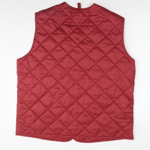 Hackett London Womens Red Gilet Waistcoat Size 2XL Zip