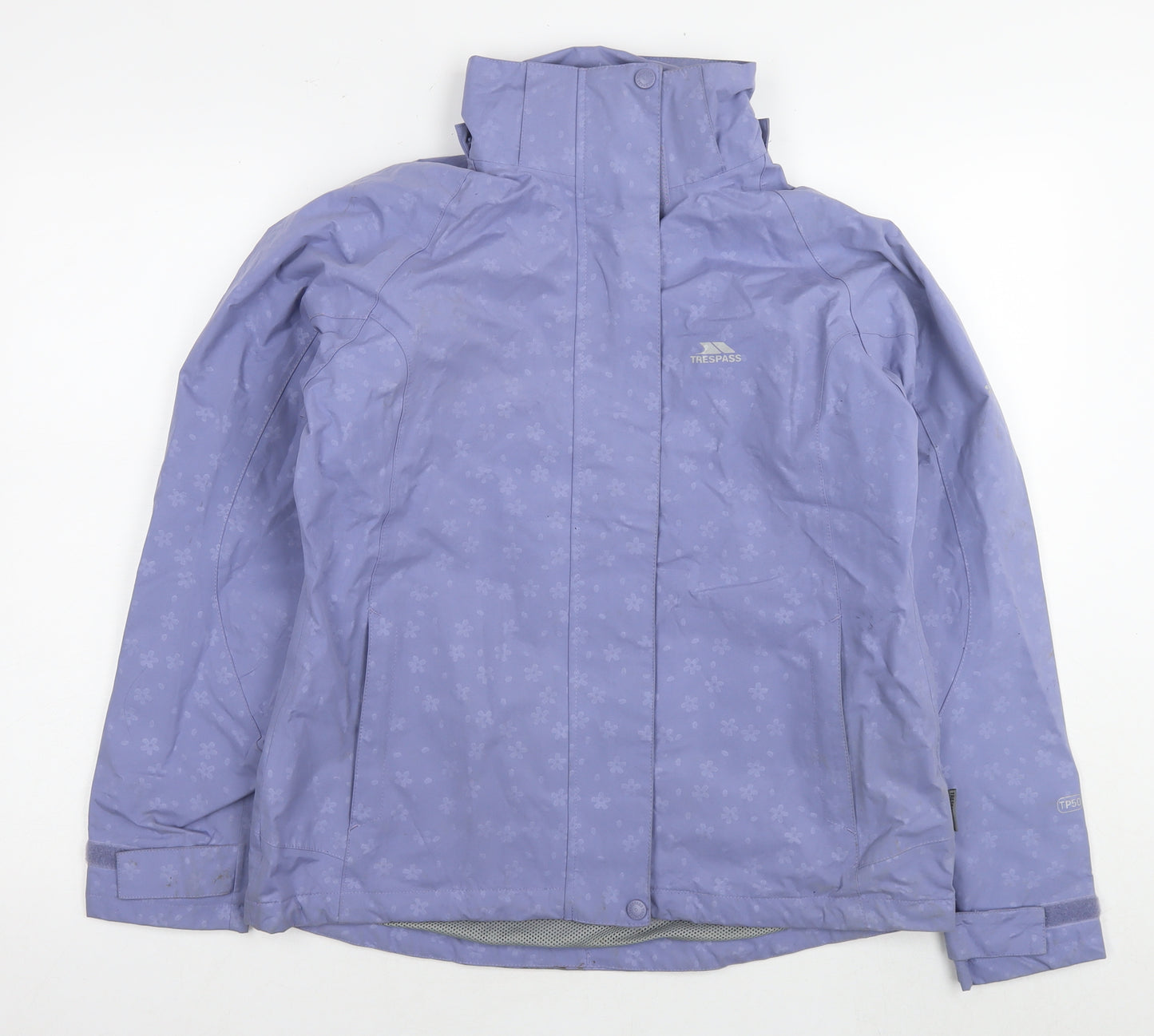 Trespass Womens Purple Floral Jacket Size M Zip