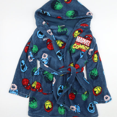 Marvel Comics Boys Blue Solid Polyester Gown Size 8-9 Years Tie - Marvel Avengers Heroes