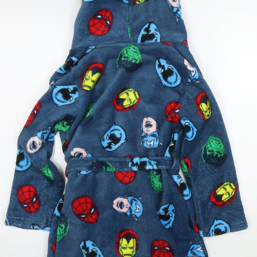 Marvel Comics Boys Blue Solid Polyester Gown Size 8-9 Years Tie - Marvel Avengers Heroes
