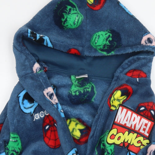 Marvel Comics Boys Blue Solid Polyester Gown Size 8-9 Years Tie - Marvel Avengers Heroes
