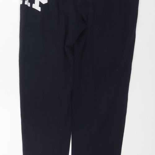 Gap Mens Blue Cotton Jogger Trousers Size M L26 in Regular Drawstring - Logo