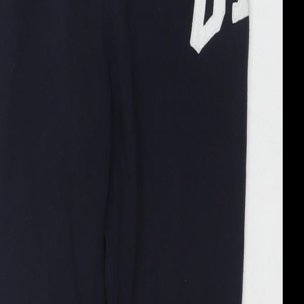 Gap Mens Blue Cotton Jogger Trousers Size M L26 in Regular Drawstring - Logo