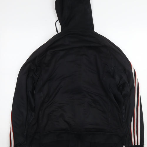 adidas Mens Black Polyester Full Zip Hoodie Size XL