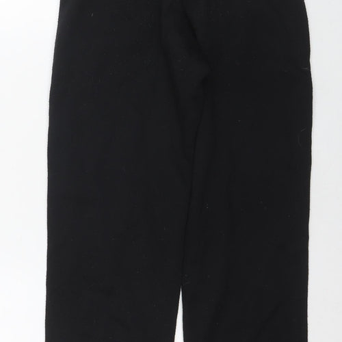 Slazenger Boys Black Polyester Jogger Trousers Size 11-12 Years L25 in Regular Drawstring