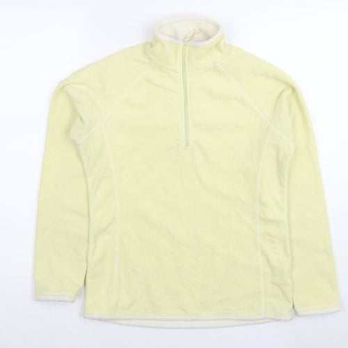 Mountain Warehouse Womens Yellow Polyester Pullover Sweatshirt Size 10 Pullover