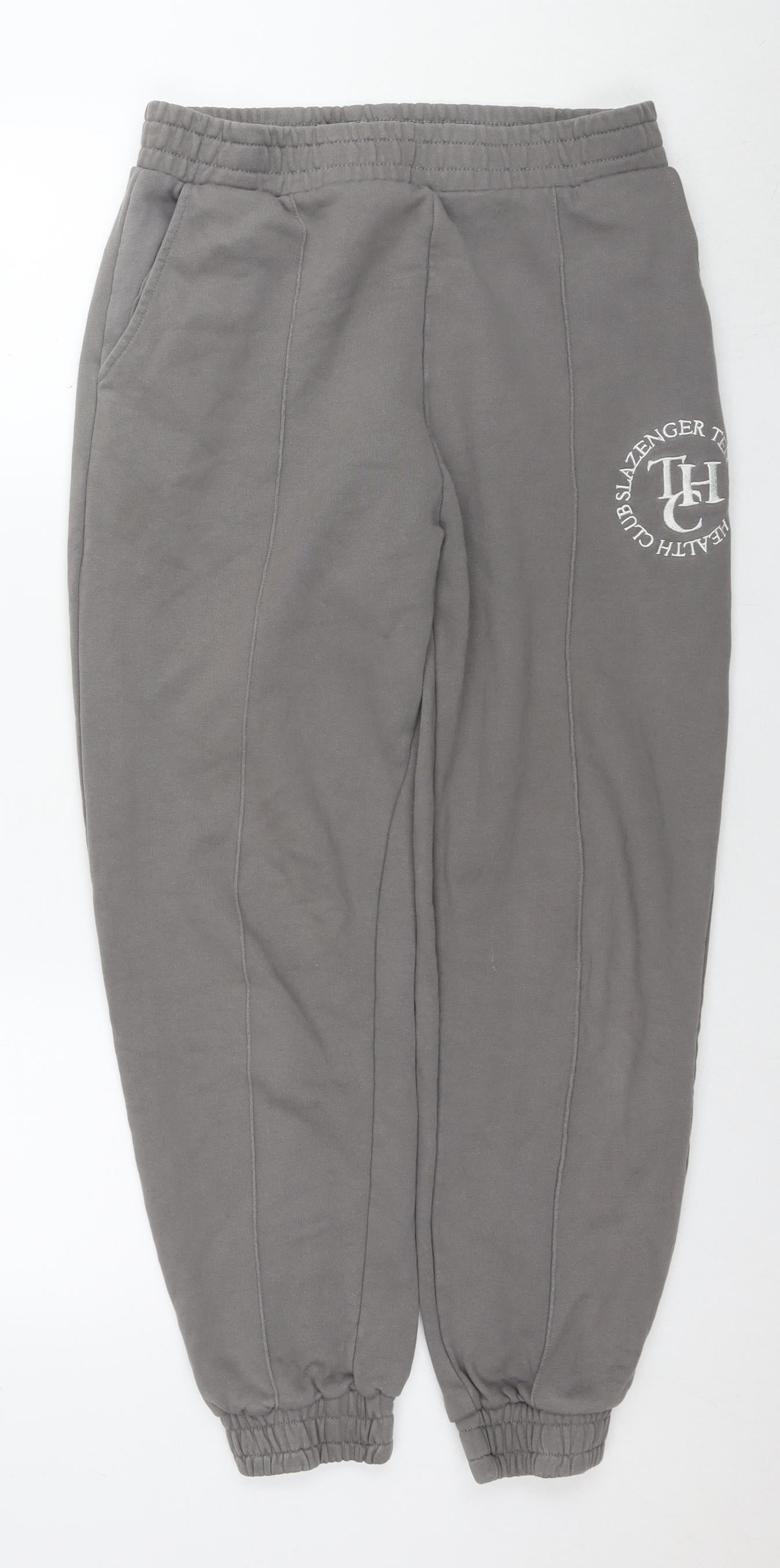 Slazenger Womens Grey Cotton Jogger Trousers Size 12 Regular