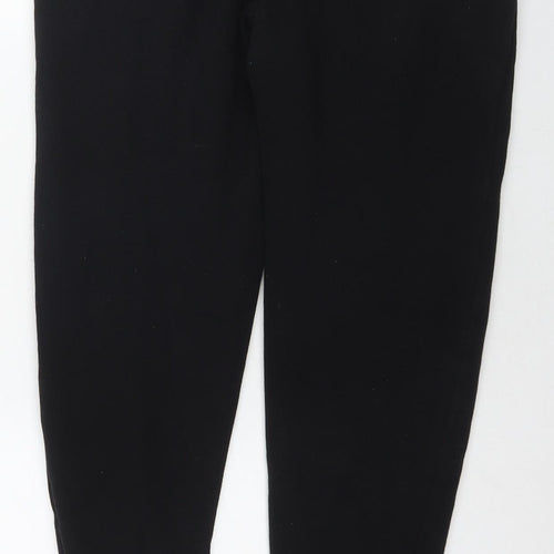 Just hype Mens Black Cotton Jogger Trousers Size S L30 in Regular Drawstring