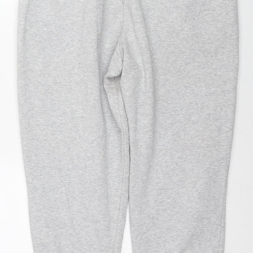 PUMA Womens Grey Cotton Jogger Trousers Size L L25 in Regular Drawstring