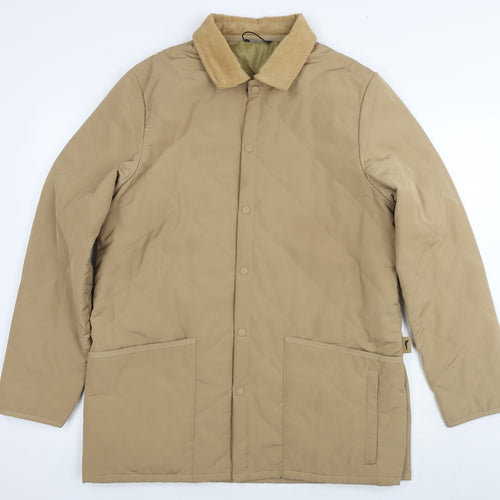 GOLFINO Mens Beige Quilted Jacket Size M Zip