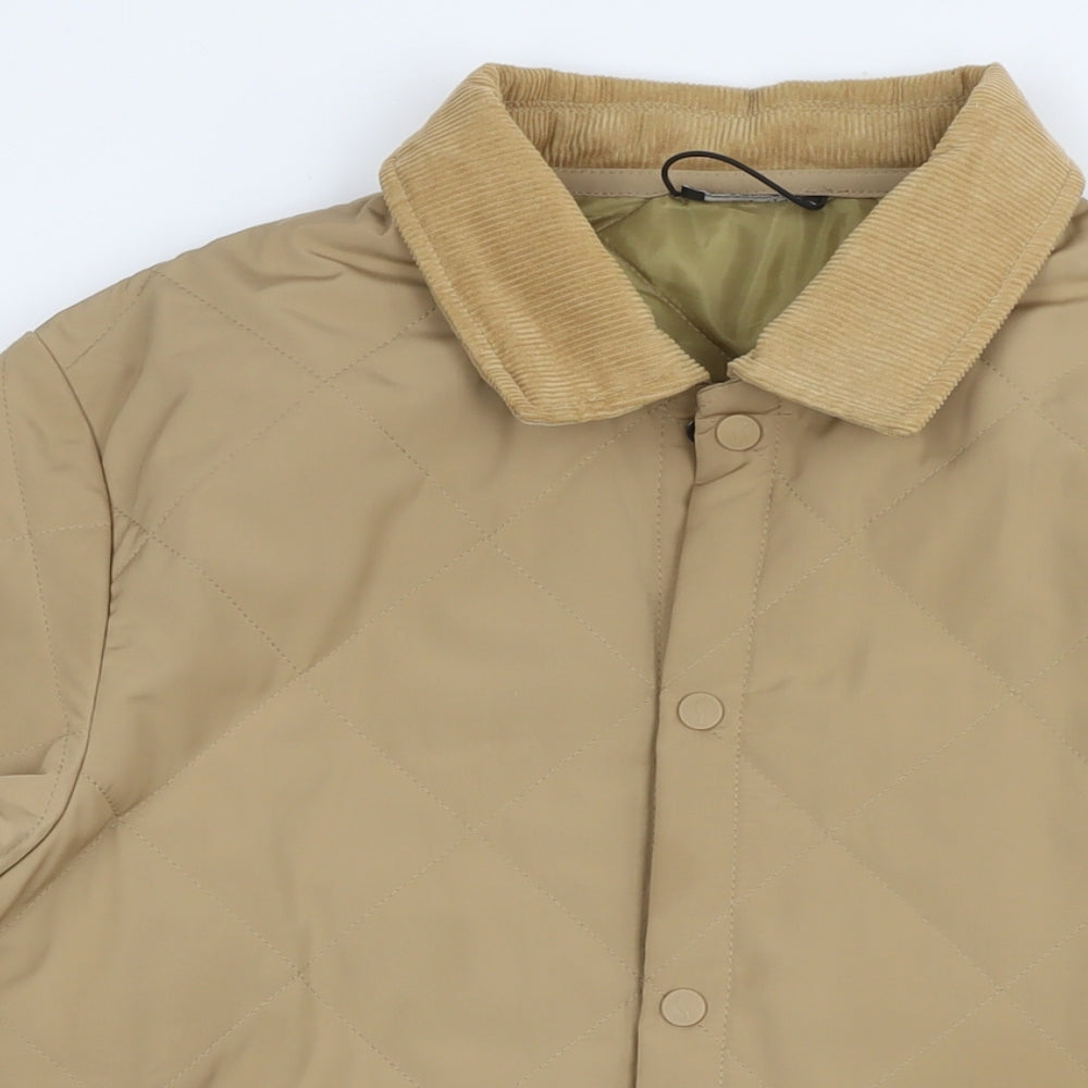 GOLFINO Mens Beige Quilted Jacket Size M Zip