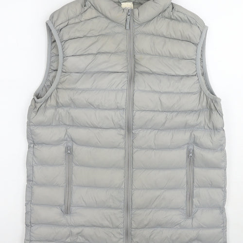 DECATHLON Womens Grey Gilet Waistcoat Size S Zip