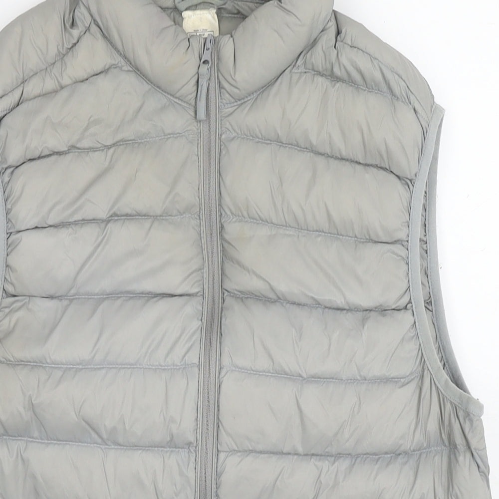DECATHLON Womens Grey Gilet Waistcoat Size S Zip