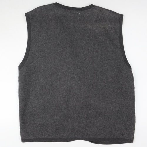 Brutus Womens Grey Gilet Waistcoat Size L Button