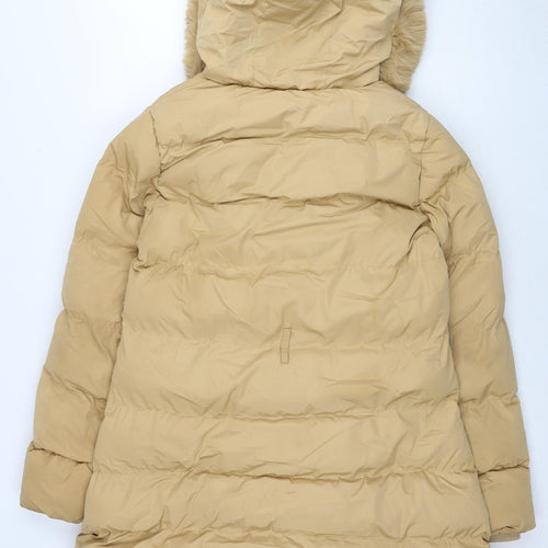Flam Mode Womens Brown Puffer Jacket Jacket Size M Zip
