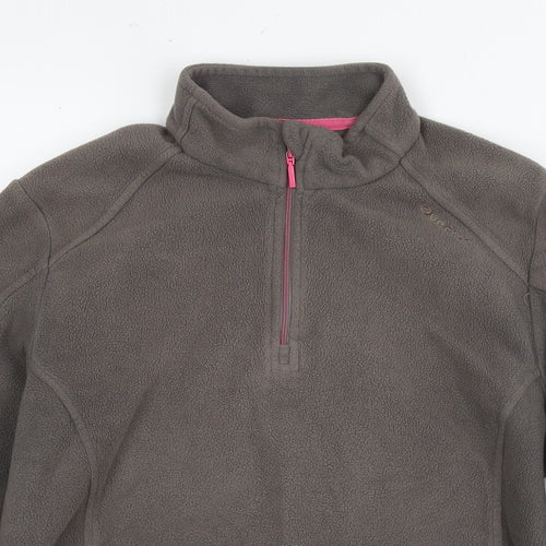 Oxylane Womens Brown Polyester Pullover Sweatshirt Size L Pullover - Flowers