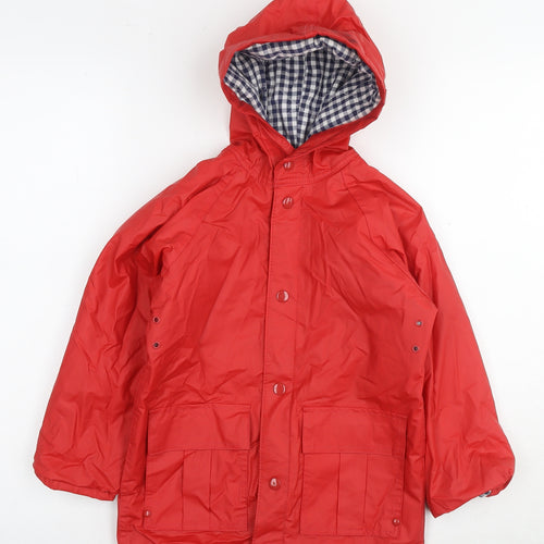 Dunwoody Boys Red Rain Coat Jacket Size 4-5 Years Zip