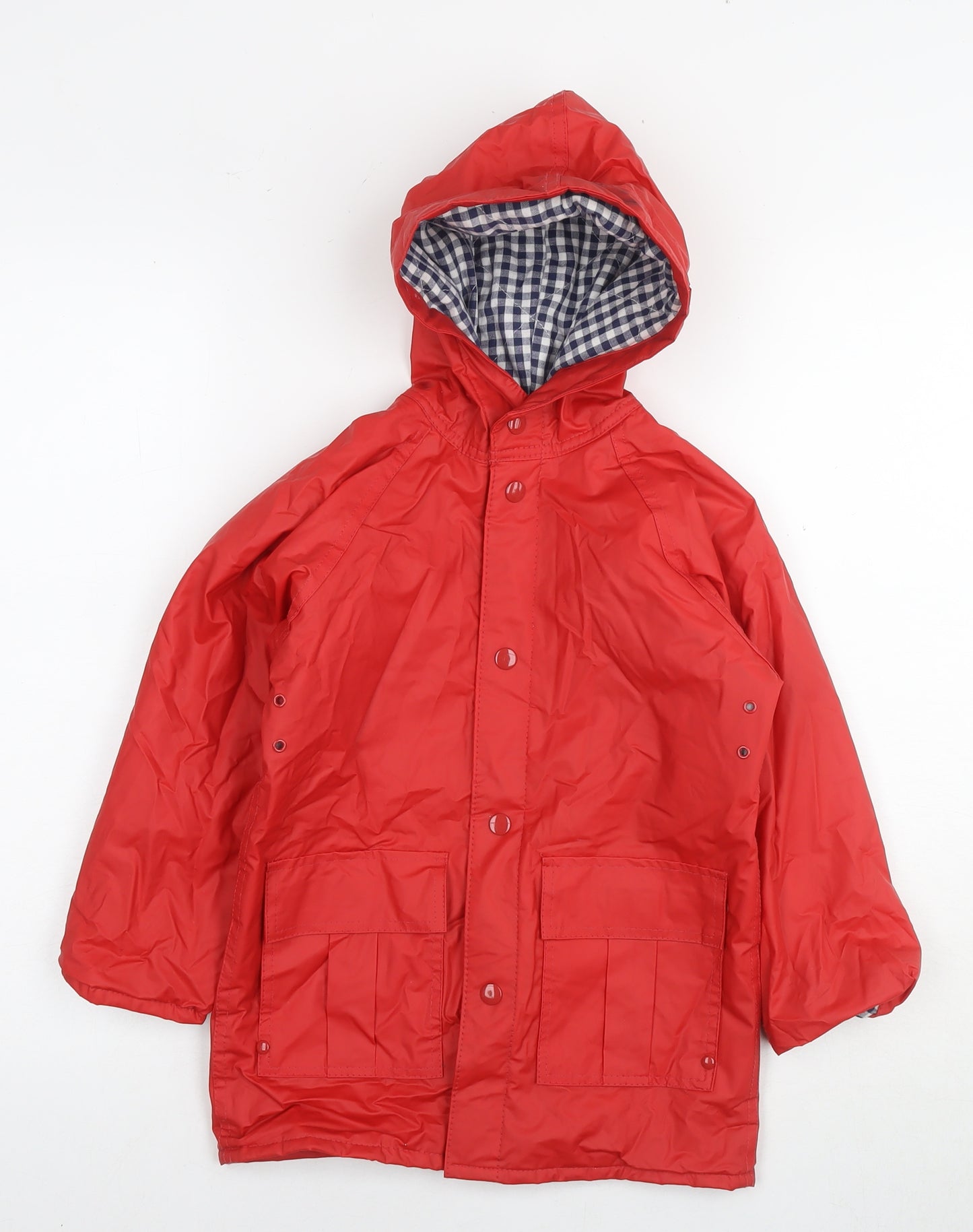 Dunwoody Boys Red Rain Coat Jacket Size 4-5 Years Zip